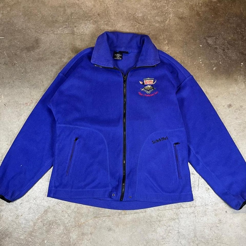 Vintage 90s schoffel sun valley ski team Blue fleece‎ jacket Size men's XL